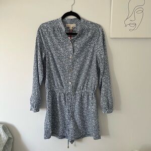 Micheal Kors Blue and White Long sleeve romper
